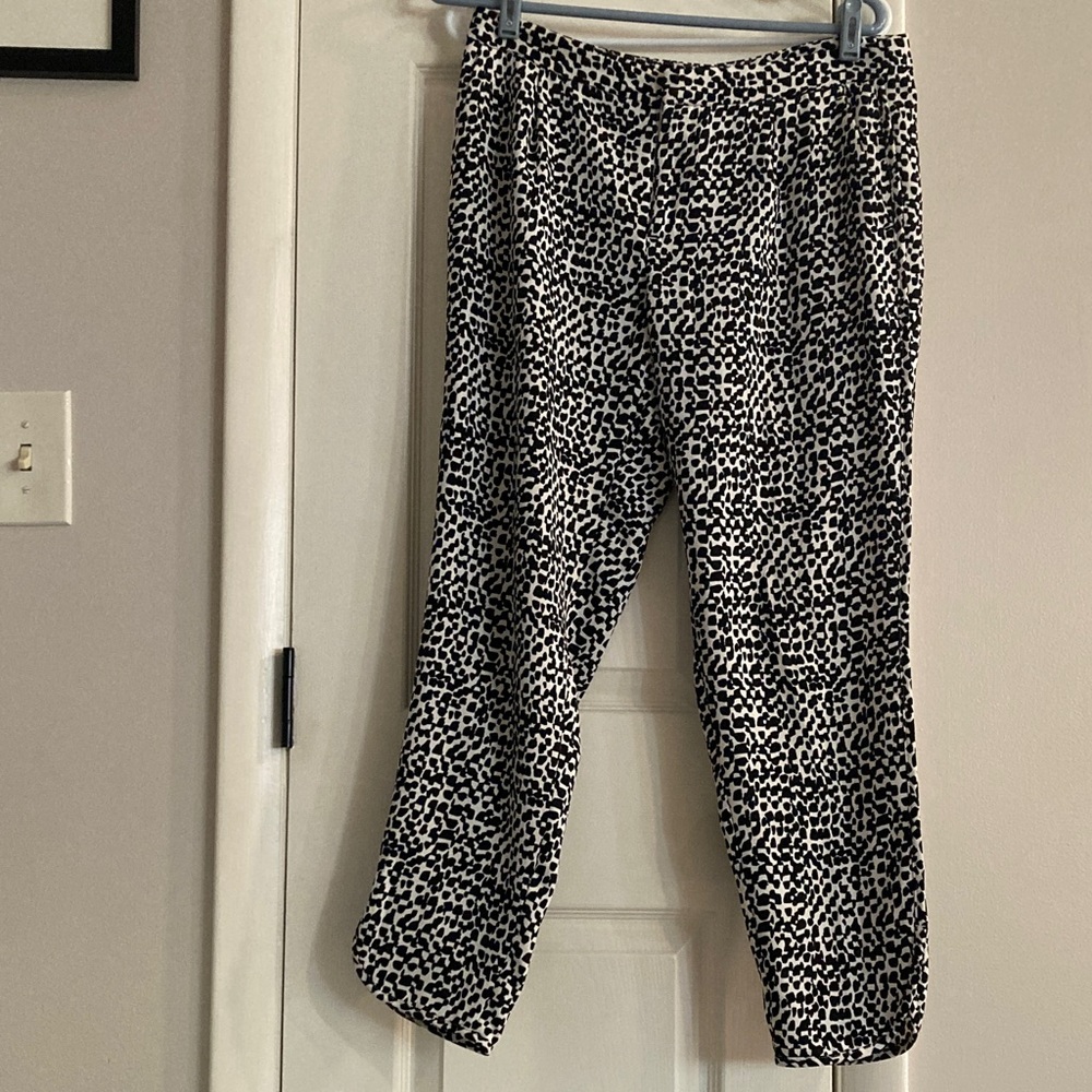 Banana Republic Black and White Patterned Pants